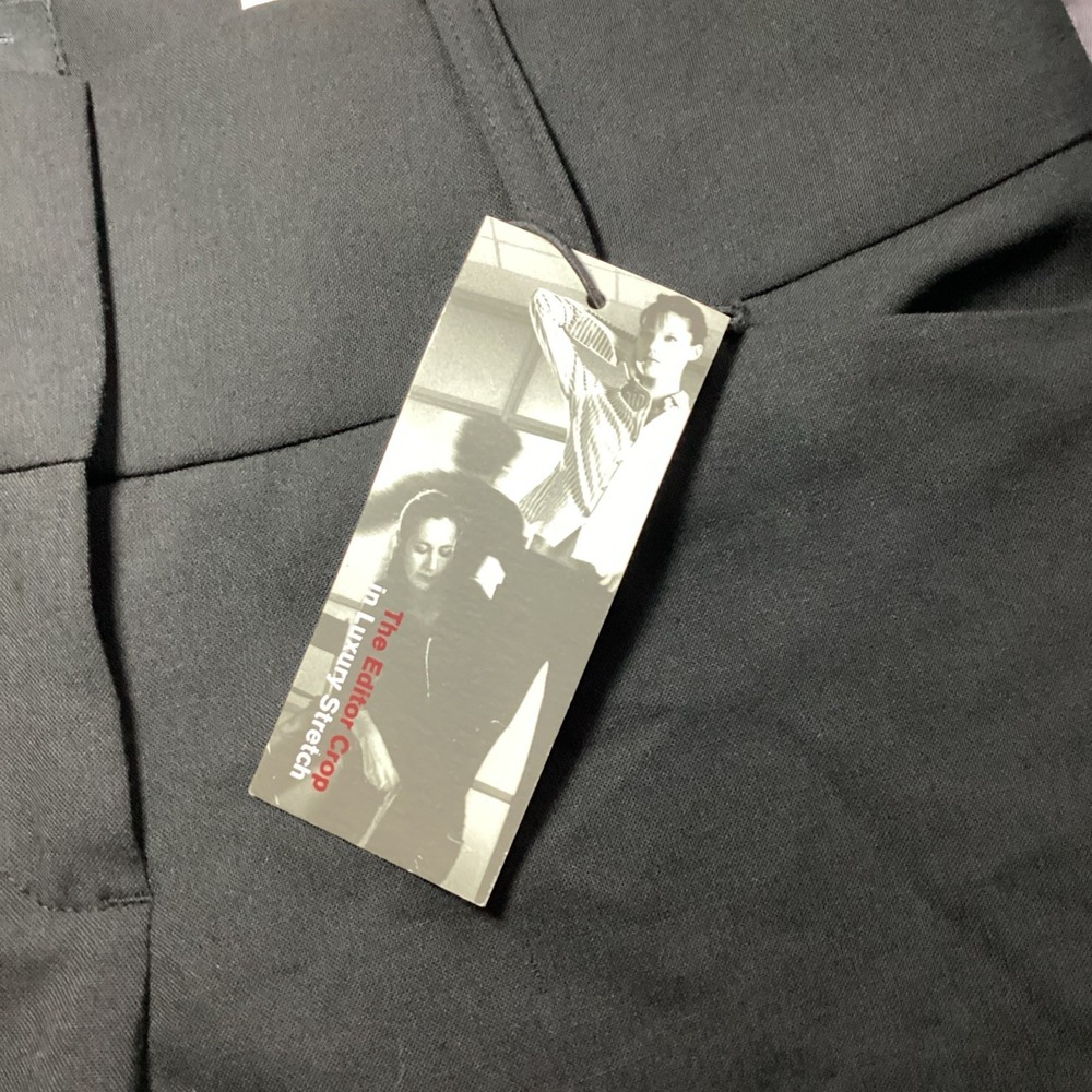 NWT EXPRESS women's Editor Pants Size 4 Black Cropped - Picture 3 of 12
